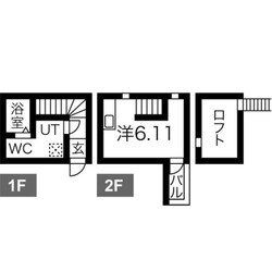 富吉駅 徒歩3分 1-2階の物件間取画像